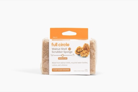 Full Circle Walnut Shell Scrubber Sponge
